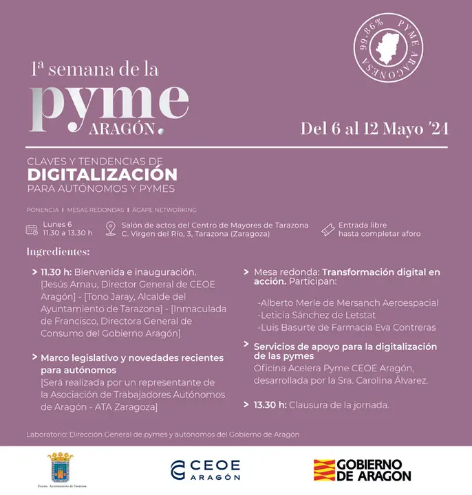 I Semana de la Pyme en Arag&oacute;n 2024 en Tarazona