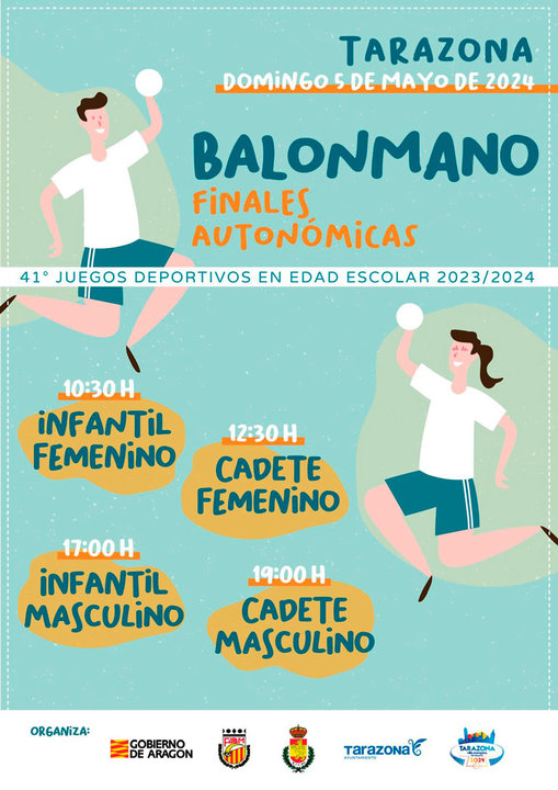 Finales autonómicas en Tarazona de los 41º Juegos Deportivos en edad escolar de Balonmano