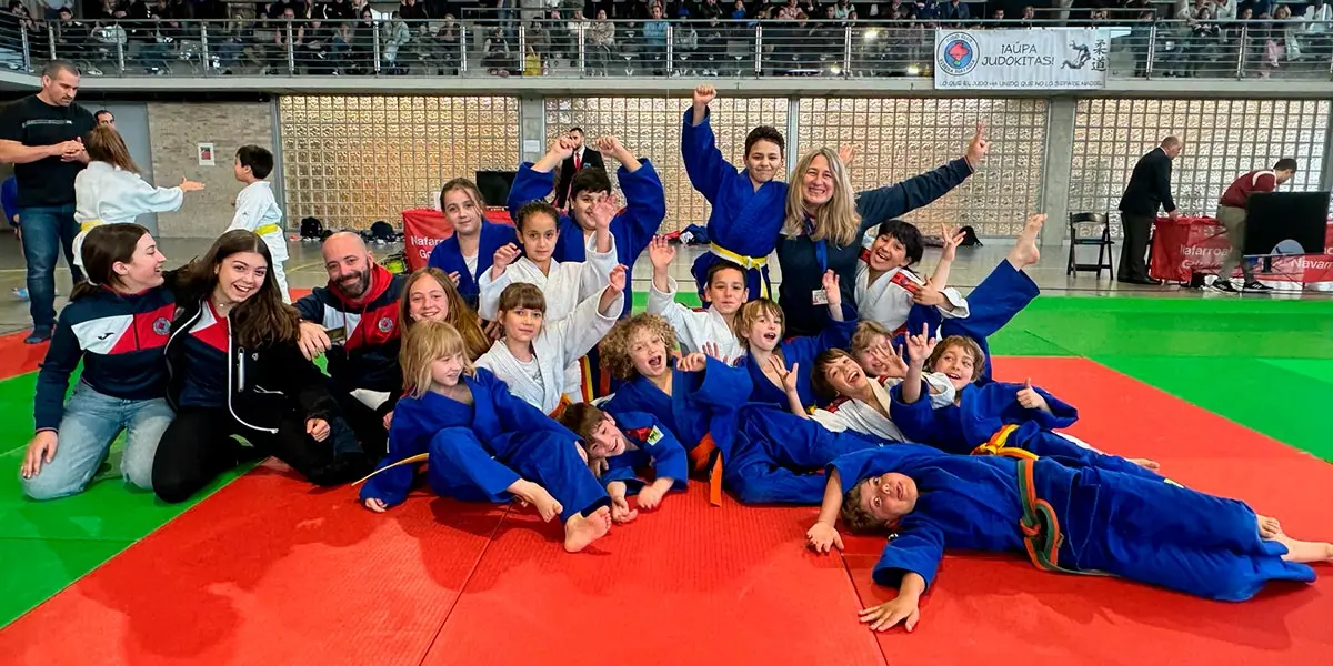 Marco Urru, Marco Viela, Laia Zueco y Sof&iacute;a Moya (Judo Club Ribera Navarra) se proclamaron Campeones de Navarra de Judo