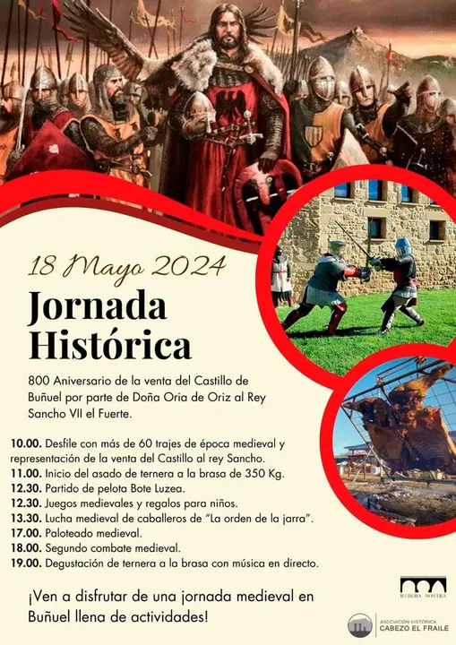 Jornada hist&oacute;rica &lsquo;800 Aniversario de la venta del Castillo de Bu&ntilde;uel al Rey Sancho VII el Fuerte&rsquo; en Bu&ntilde;uel