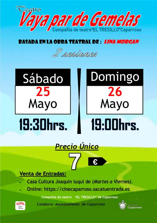 Teatro en Caparroso &lsquo;Vaya par de gemelas&rsquo;