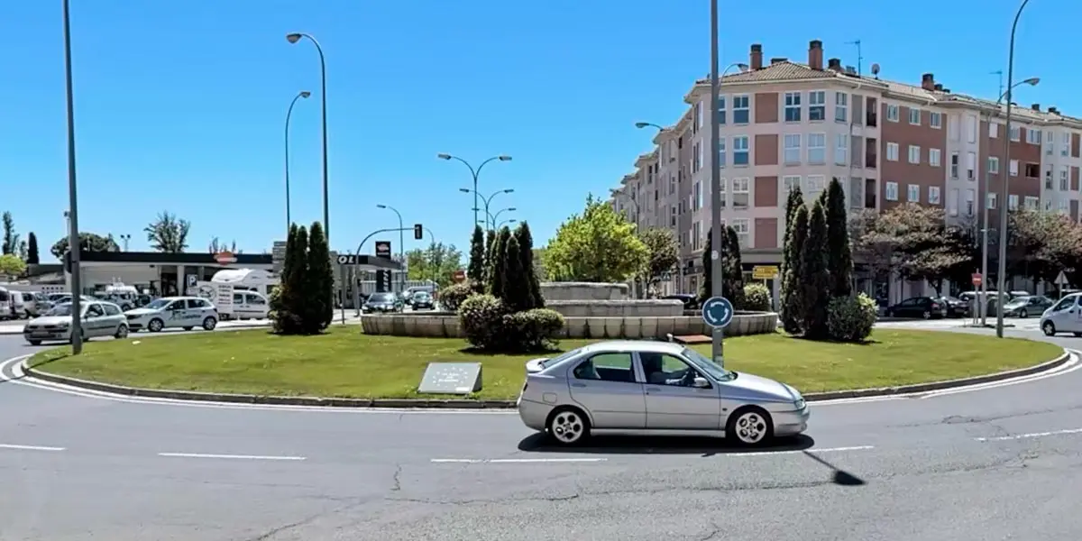 Glorieta de la Plaza de Europa en Tudela