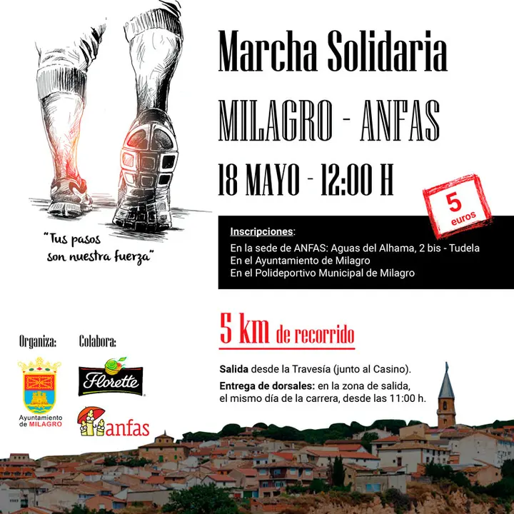 Marcha solidaria &lsquo;Tus pasos son nuestra fuerza&rsquo; en Milagro