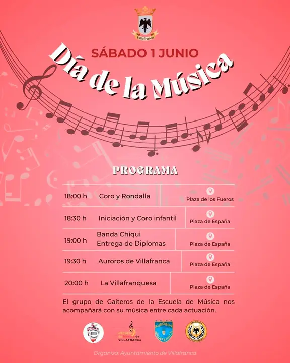 D&iacute;a de la M&uacute;sica 2024 en Villafranca