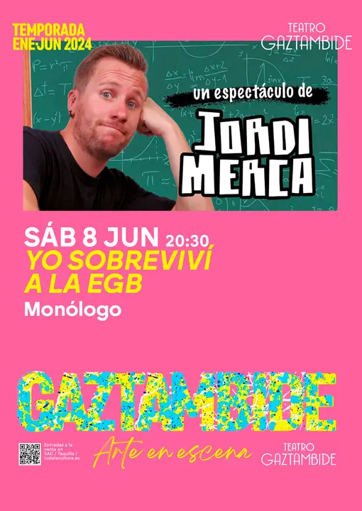 Mon&oacute;logo en Tudela &lsquo;Yo sobreviv&iacute; a la EGB&rsquo; con Jordi Merca