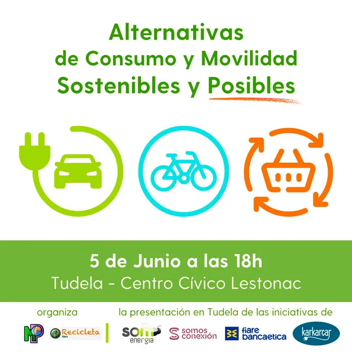 Charla en Tudela &lsquo;Alternativas de Consumo y Movilidad Sostenibles y Posibles&rsquo;