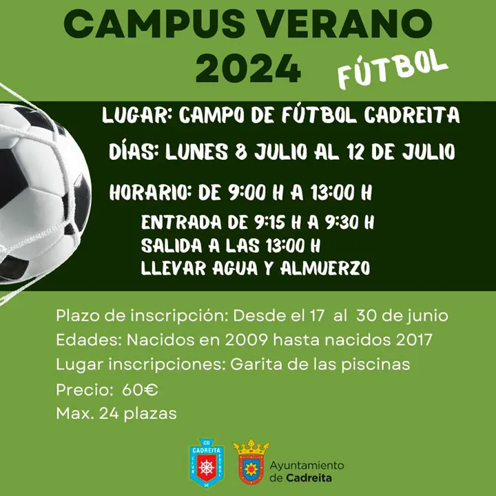 Campus Verano de F&uacute;tbol 2024 en Cadreita