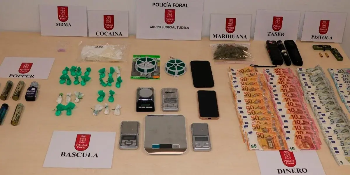 Droga incautada por la Polic&iacute;a Foral