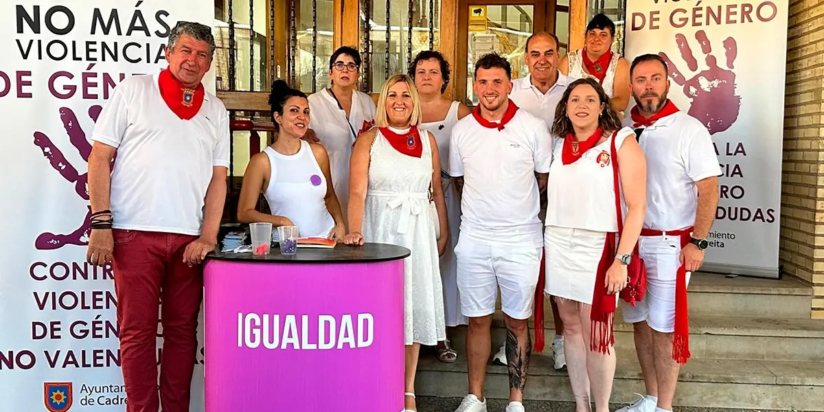 Punto Violeta en fiestas de Cadreita