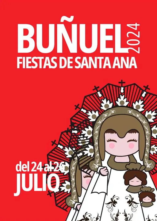 Programa de las Fiestas patronales en honor a Santa Ana 2024 en Bu&ntilde;uel