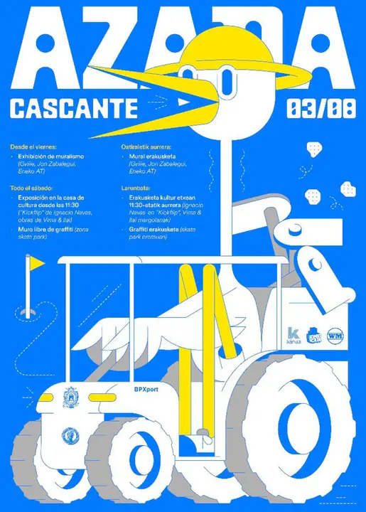 Festival de arte urbano y expresi&oacute;n gr&aacute;fica &lsquo;Azada&rsquo; 2024 en Cascante