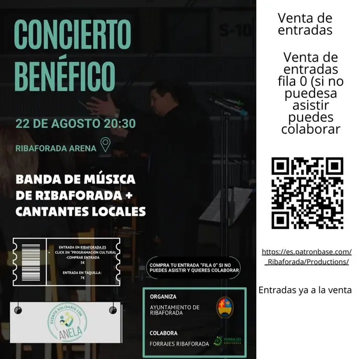 Concierto ben&eacute;fico en Ribaforada por ANELA a cargo de la Banda de M&uacute;sica y cantantes locales