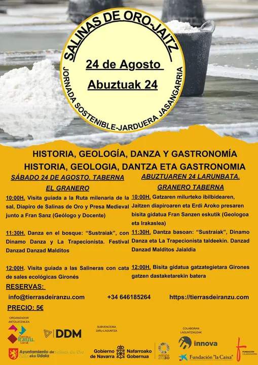 Jornadas sostenibles &lsquo;Historia, Geolog&iacute;a, Danza y Gastronom&iacute;a&rsquo; 2024 en Salinas de Oro