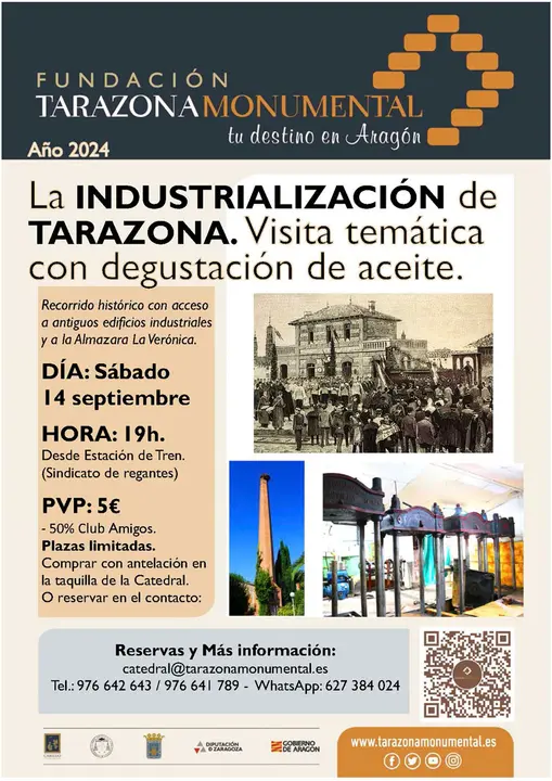 Visita tem&aacute;tica con degustaci&oacute;n de aceite &lsquo;La industrializaci&oacute;n de Tarazona&rsquo;