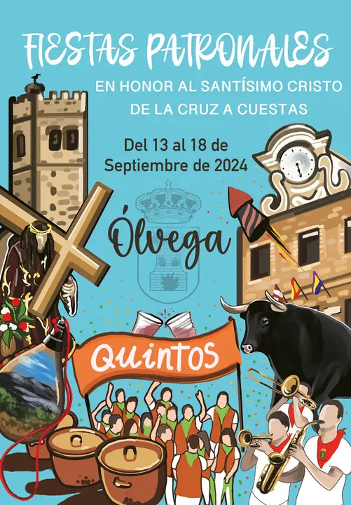 Programa de las Fiestas patronales en honor al Sant&iacute;simo Cristo de la Cruz a Cuestas 2024 en &Oacute;lvega