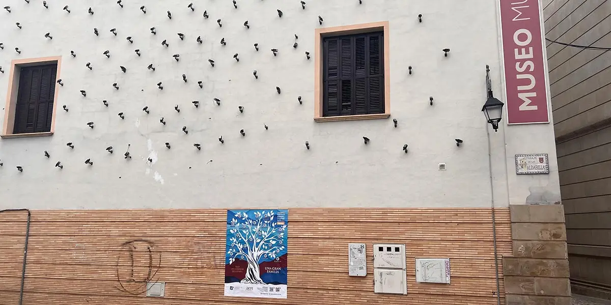 Cartel del &aacute;rbol de la Red de Juder&iacute;as en el lateral del Museo Mu&ntilde;oz Sola