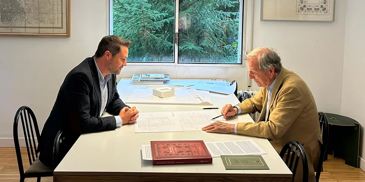 El alcalde de Tudela se re&uacute;ne en Madrid con Rafael Moneo para estudiar la actualizaci&oacute;n del proyecto de Sementales