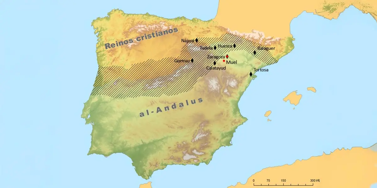 En el mapa de lugares de ribat en al Andalus de Javier Albarr&aacute;n y Enrique Daza aparece Tudela