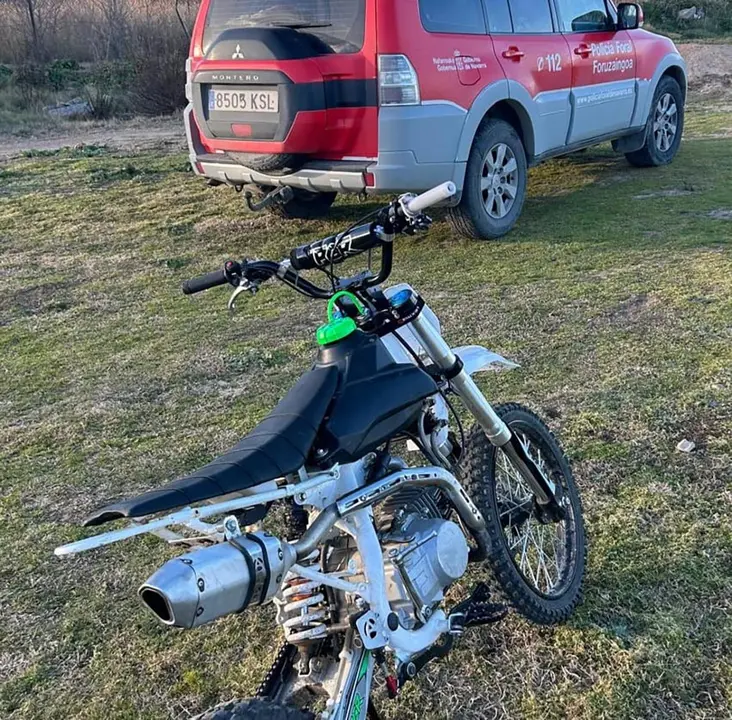 Moto del menor imputado en Murchante