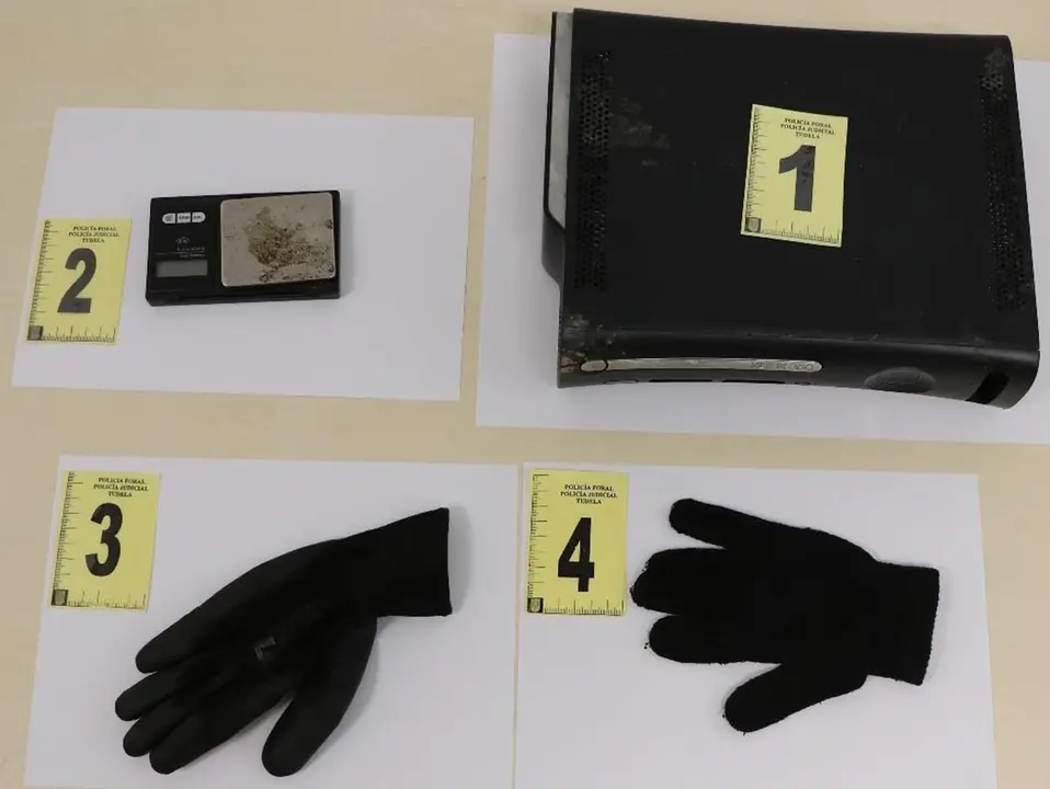 Evidencias del robo en trastero de Tudela