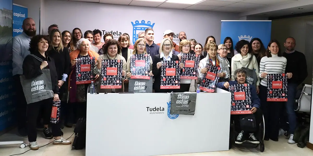 En la campa&ntilde;a de sensibilizaci&oacute;n en materia de cuidados han participado las 36 entidades firmantes del Pacto por los Cuidados de Tudela