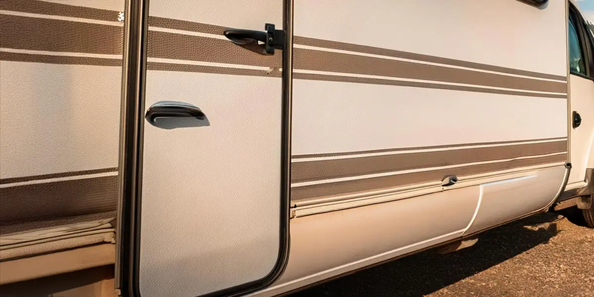 autocaravana puerta caravana
