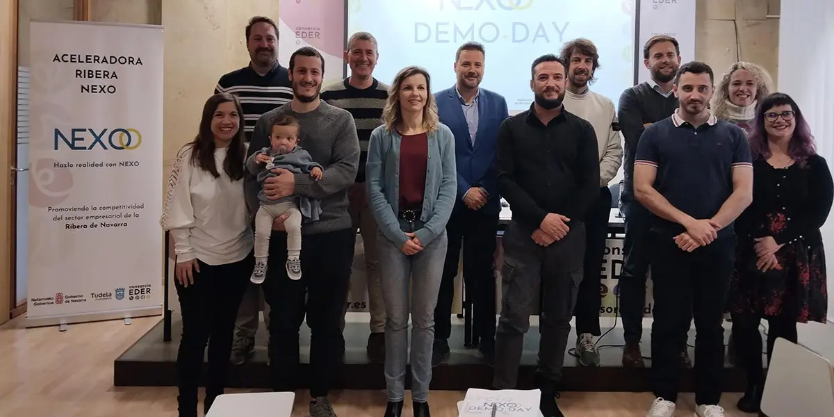 Como broche al programa, el 26 de febrero se ha realizado el &lsquo;Nexo Demo Day&rsquo;, jornada en la que los cuatro proyectos participantes han mostrado a mentores, entidades de inversi&oacute;n, entidades bancarias, Ayuntamientos de la Ribera de Navarra y Consorcio Eder, todos los avances y logros realizados durante los meses de aceleraci&oacute;n