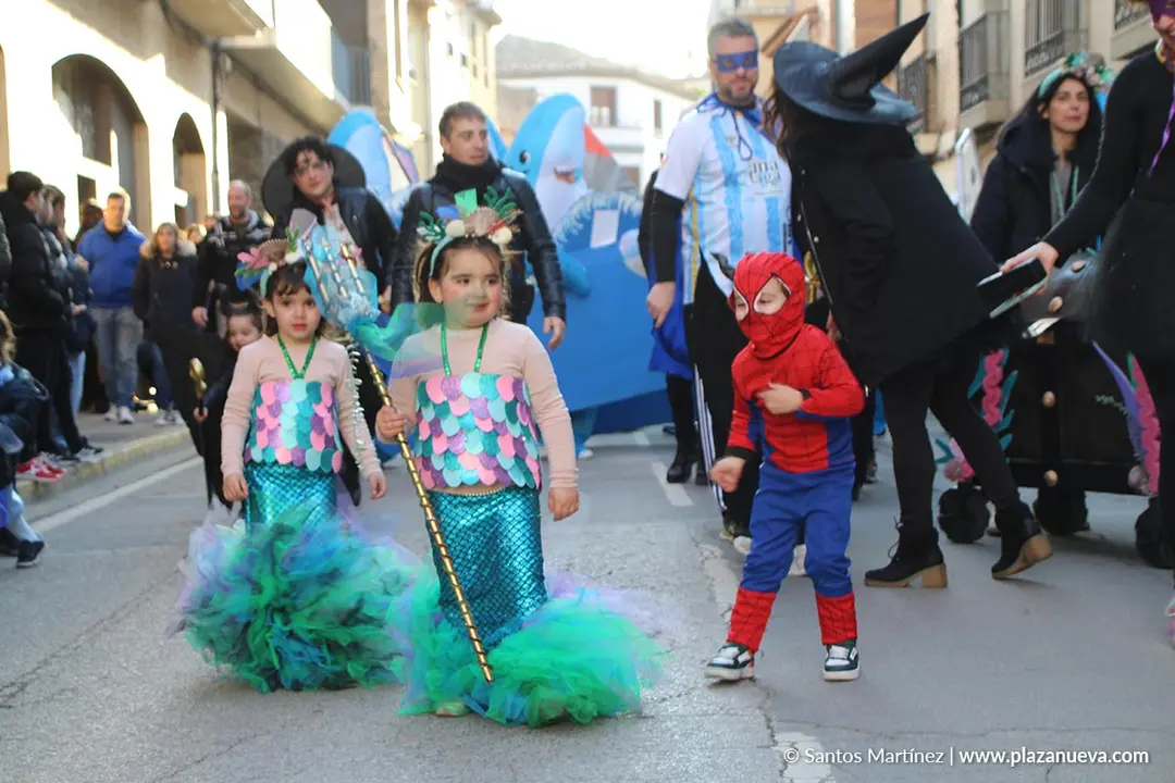 Carnaval 2025 en Murchante infantil parejas 1&ordm; Sirenita y Spiderman