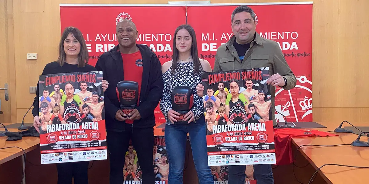 Presentaci&oacute;n de la velada de Boxeo "Cumpliendo Sue&ntilde;os en el Ribaforada Arena" en el Ayuntamiento de Ribaforada