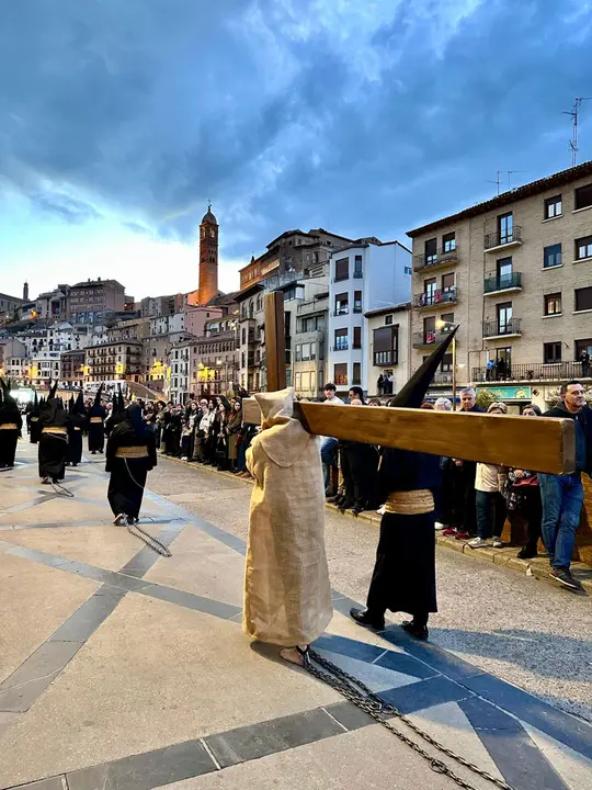 Procesi&oacute;n en Tarazona de la Cofrad&iacute;a del Silencio del Sant&iacute;simo Cristo del Rebate