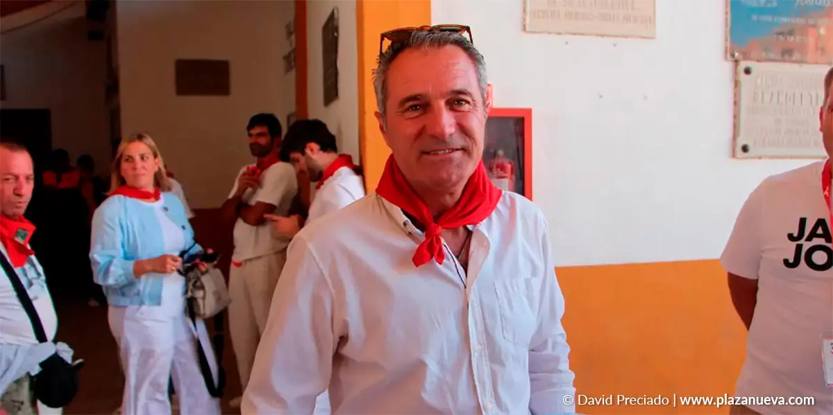 Sergio Sánchez, organizador de la becerrada de Cintruénigo, en la novillada con picadores en Tudela