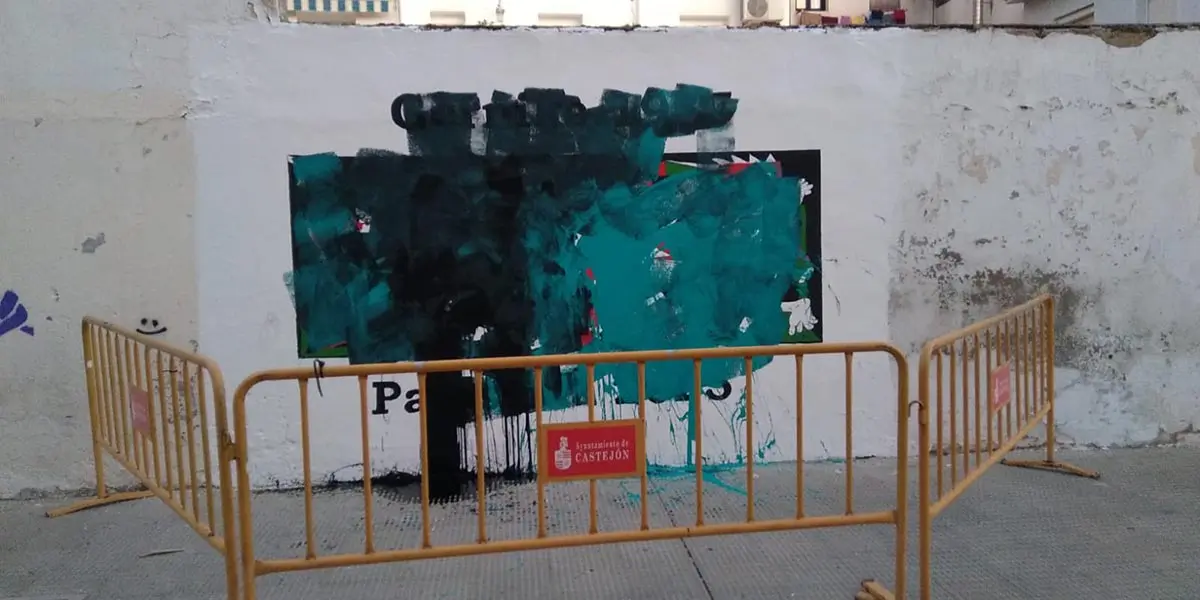 Agresi&oacute;n a un mural pro palestino en Castej&oacute;n vinculado a la marcha Ibaitik Itsasora