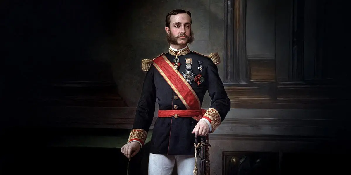 Retrato del rey Alfonso XII realizado por Manuel Ojeda y Siles en 1884