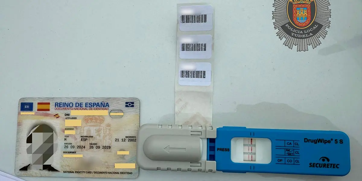 Control de tr&aacute;fico en Paseo Pamplona donde se detectaron positivos en drogas