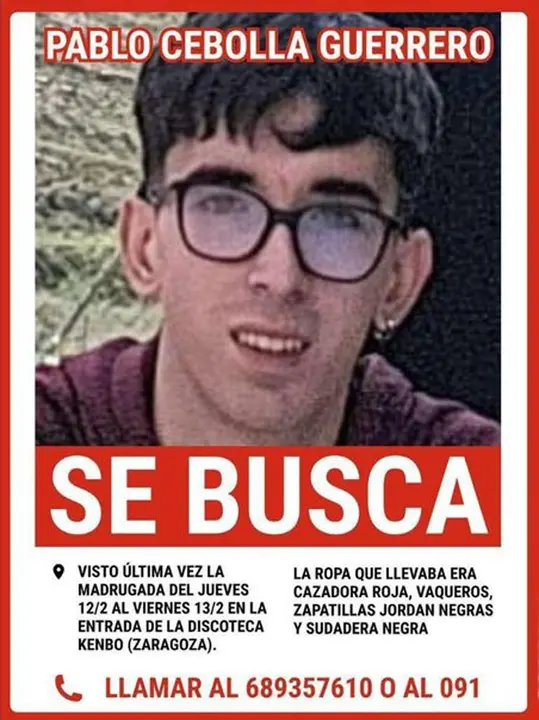 Pablo Cebolla Guerrero est&aacute; en paradero desconocido