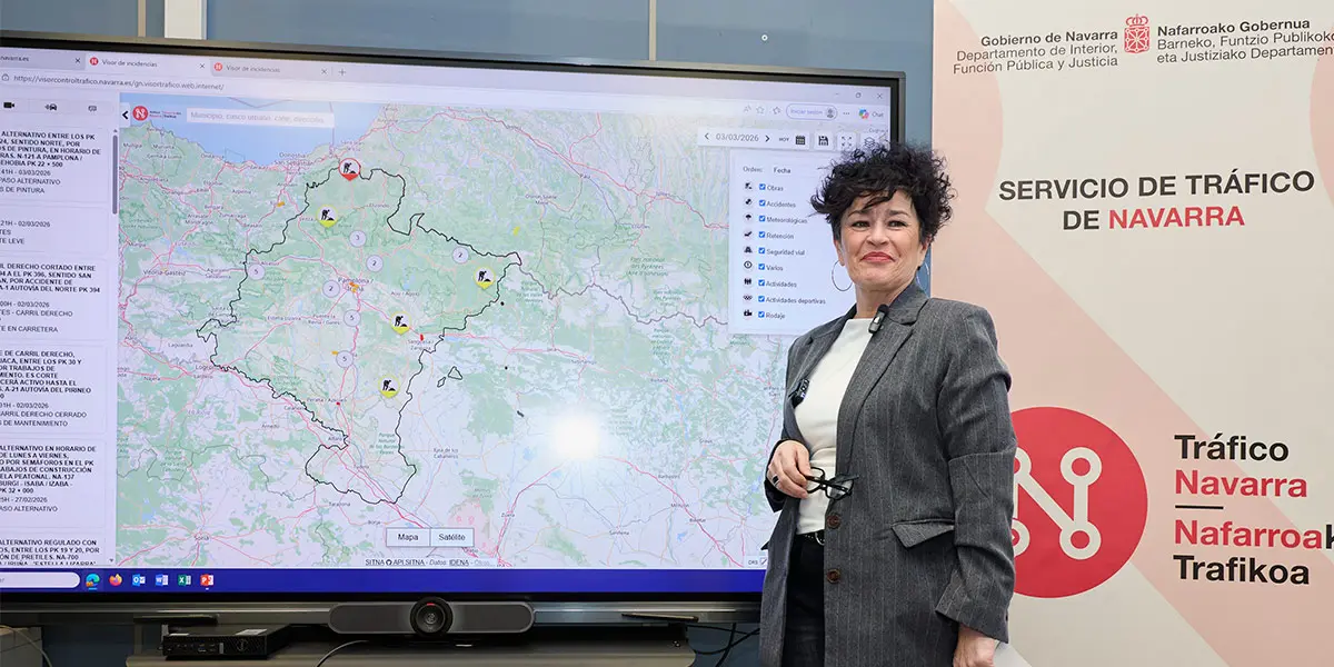 Jurio presenta una nueva herramienta para conocer las incidencias en las carreteras navarras
