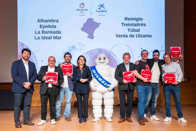 Miguel Pereda (Gu&iacute;a Michelin); Nicol&aacute;s Ram&iacute;rez (T&uacute;bal); Juan Salcedo (Remigio); Isabel Moreno (CaixaBank); Bibendum; Juan Mari Idoate (Alhambra); Xabier Villanueva (La Bankada); Aitor D&iacute;ez de Ulzurrun (Venta de Ulzama)