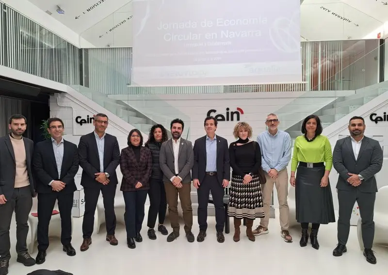 El consejero de Industria y de Transici&oacute;n Ecol&oacute;gica y Digital Empresarial del Gobierno de Navarra, Mikel Irujo, en la jornada Econom&iacute;a Circular en Navarra, en CEIN.