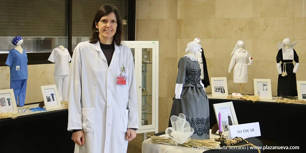 Campillo en una de las exposiciones del Hospital Reina Sofia