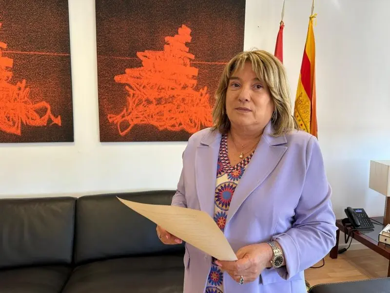 Archivo - La consejera de Educaci&oacute;n, Cultura y Deportes del Gobierno de Arag&oacute;n en funciones, Tomasa Hern&aacute;ndez.