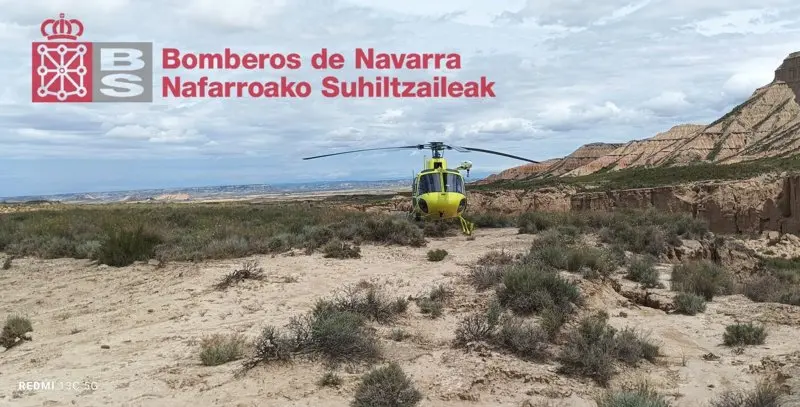 La mujer herida ha sido trasladada en helic&oacute;ptero al Hospital Universitario de Navarra.