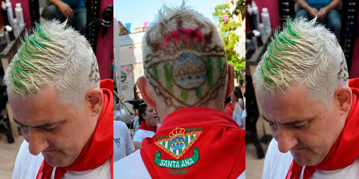 En 2018, el peinado reproduc&iacute;a el escudo del Real Betis como homenaje a la Pe&ntilde;a B&eacute;tica Santa Ana de Tudela, de la que forma parte Ra&uacute;l Garc&iacute;a Barea