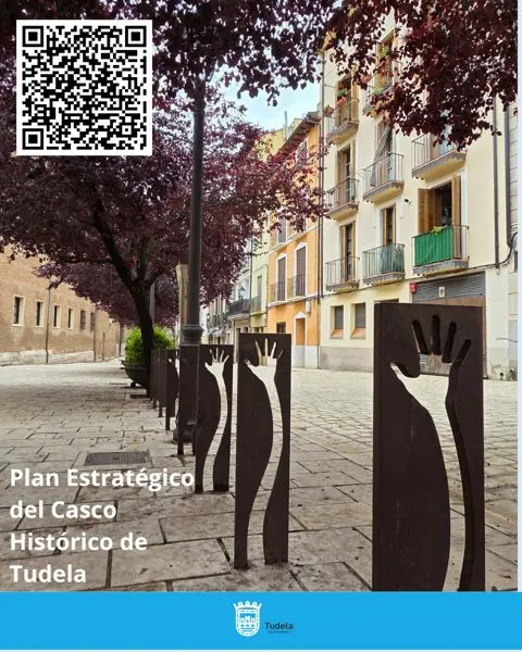 Cartel del proceso participativo para la elaboraci&oacute;n del Plan Estrat&eacute;gico del Casco Hist&oacute;rico de Tudela.