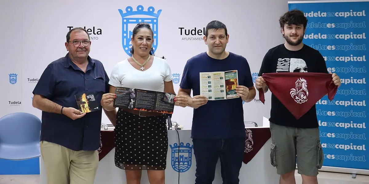 La concejal de Festejos del Ayuntamiento de Tudela, Ver&oacute;nica Gormedino, presenta el programa de las fiestas de San Pedro 2026