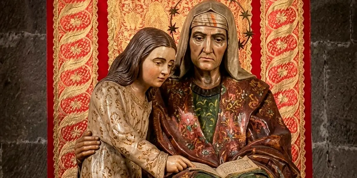 Santa Ana y la Virgen en la catedral de Santa Ana en Las Palmas de Gran Canaria