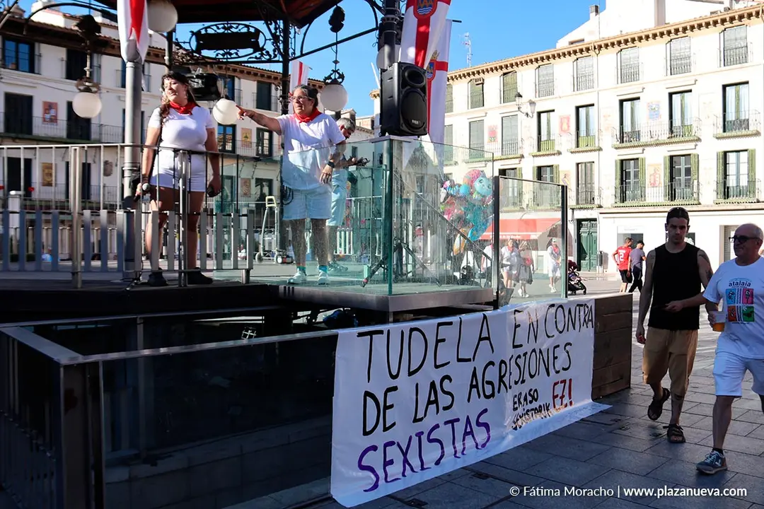 Fiestas de Tudela 2026 Concentraci&oacute;n agresi&oacute;n sexista 1