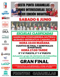 XXXVI Torneo interescuelas de Cesta Punta en Cabanillas 2026