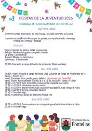 Programa de las Fiestas&nbsp;de la Juventud de Fontellas 2026