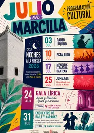Agenda cultural Julio 2026 en Marcilla