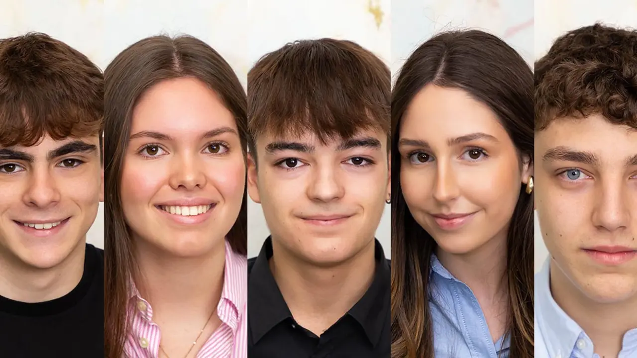 Los cinco alumnos del IES Benjam&iacute;n de Tudela que superaron los 13 puntos en la PAU